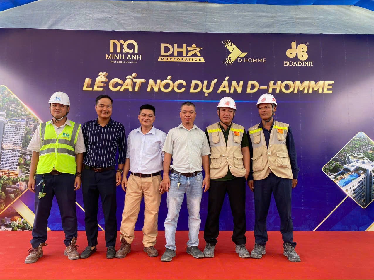 CONINCO – Thăng Long tham dự lễ cất nóc Dự án Khu chung cư kết hợp thương mại dịch vụ D-Homme